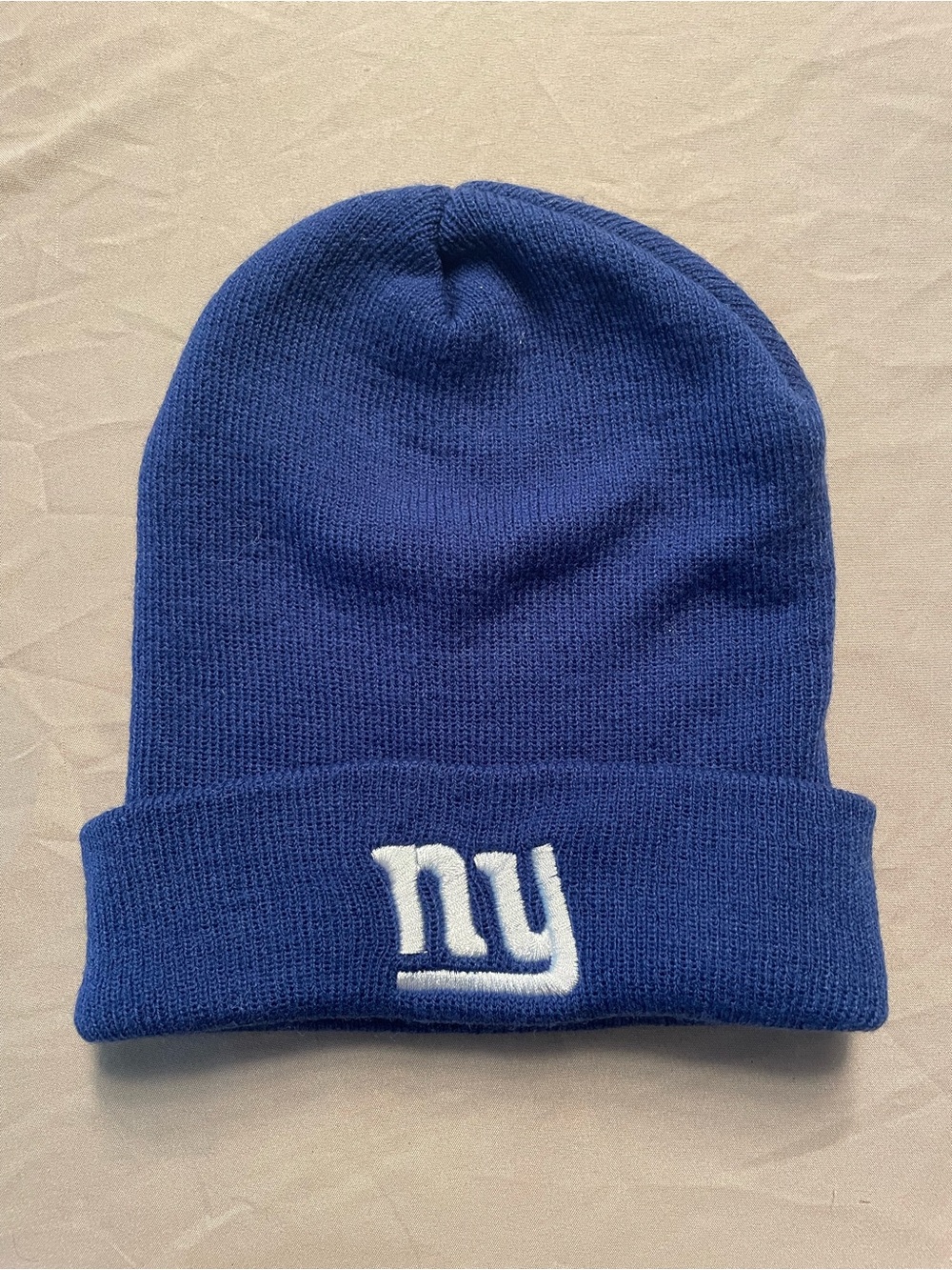 New York Giants NFL Blue Knit Beanie Hat Toboggan Winter Gear - OSFA